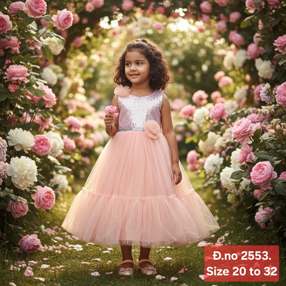 فستان سهرة بصدر مطرز